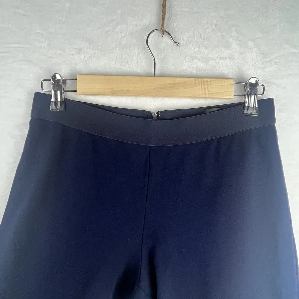 J. Crew Navy Blue Pixie Leggings Pants Women Size 8 Back Zipper Back Seam 31090 - Picture 4 of 15